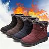 Women's Mid Length Boots, Comfortable Women's Winter Boots - Women's Shoes with Thick Velvet Lining, Warm Mid Calf Velvet Lining Short Boots