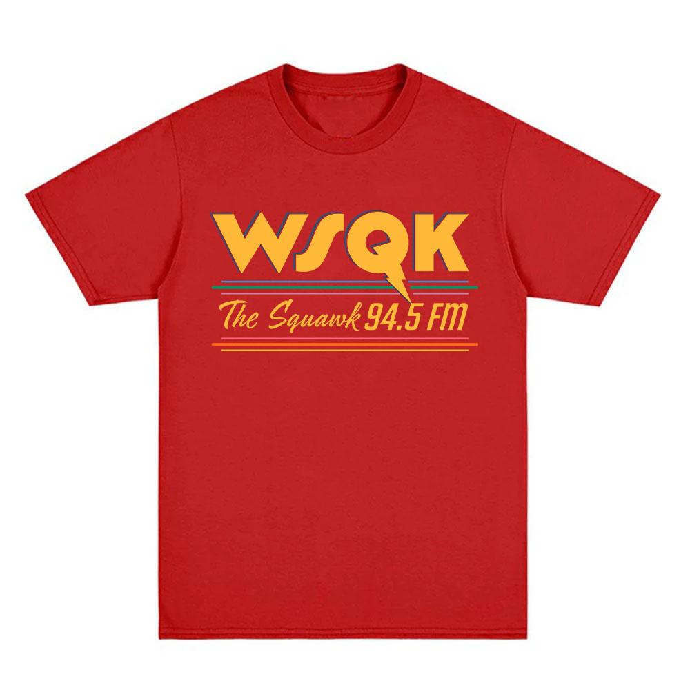 WSQK The Squawk 94.5 FM Футболки Телепортируй меня Футболки Место отстой Графическая футболка Хлопковые футболки с коротким рукавом Уличная одежда