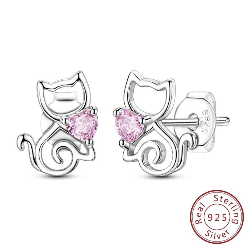 Earrings 925 Silver Shining Snowflake Mini Butterfly Ear Studs For Women Fine Birthday Party Jewelry Gifts