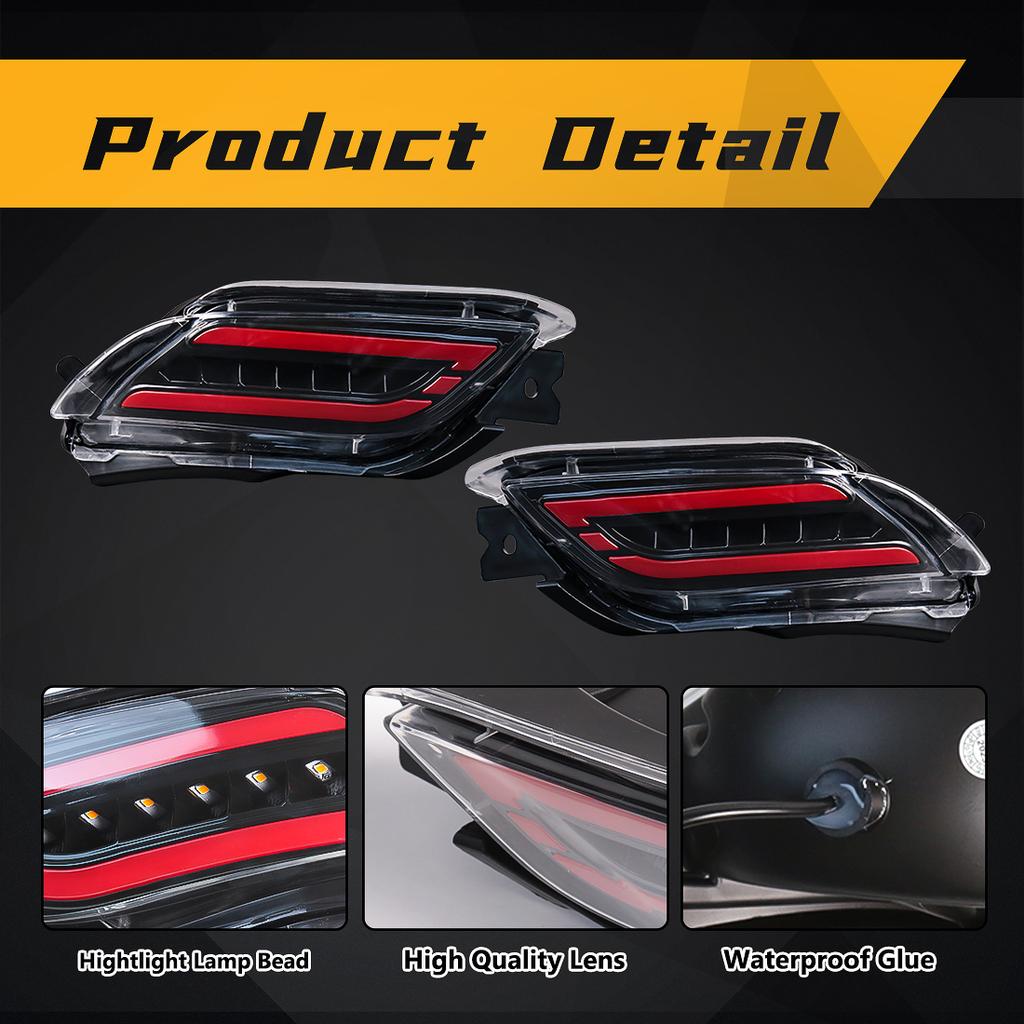 Светодиодный отражатель заднего бампера для Toyota Vios 2008 2009 2010 2011 2012 2013 Анимация запуска Предупреждение Указатели поворота Лампы 12 В