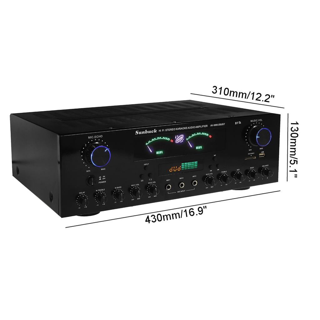 3000 Вт 7-канальный усилитель мощности звука Bluetooth 110 В 220 В AV-усилитель динамик с дистанционным управлением Поддержка FM USB SD-карт