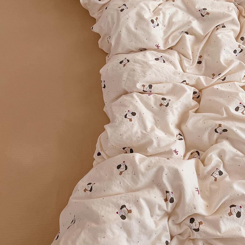 Двухслойный сетчатый пододеяльник для студентов Мягкий Прочный Комплект постельного белья Удобный Двуспальный размер Предметы первой необходимости для спальни