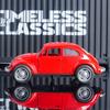 1:36 Scale Die-Cast Beetle Model Car,Red Retro Pull-Back Toy with Openable Doors,Collectible for Kids Car Enthusiasts
