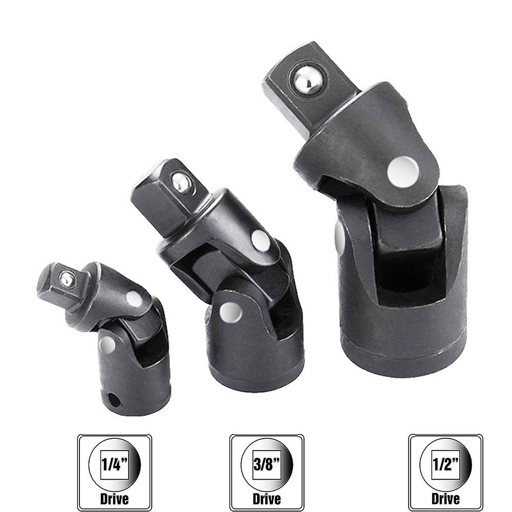 Высококачественный ударный универсальный шарнирный набор головок, 3 шт. 1/2" 3/8" 1/4"