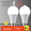 Voice-Activated Smart Bulb with Sound & Light Control, Human Motion Sensor, E27 Base, Energy-Saving.