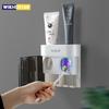 Multifunction Wall Mounted Automatic Toothpaste Dispenser Squeezer Toothbrush Holder Bathroom Accessories Set Storage Rack