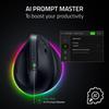 Razer Pro Click V2 Вертикальная беспроводная эргономичная конструкция Подсказка ИИ Совместимость с Windows и Mac Подключение через или проводной режим USB C Chroma RGB Мышь 6 кнопок