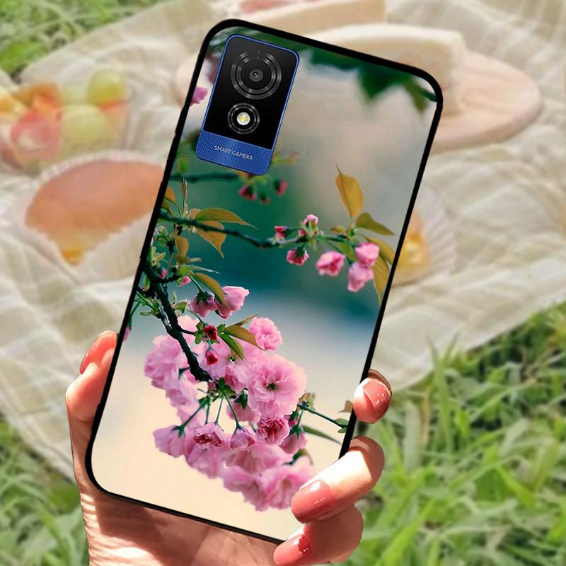 For TCL 501 Case Cover For TCL501 Silicone Soft Marble Black Bumper Funda Coque for TCL 501 T433D Full Protective 2024