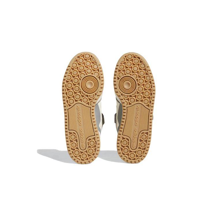 adidas Originals Forum J Кожа Замша Модные Повседневные Прочные Низкие Кеды для Скейтбординга Детские Кроссовки Серый Белый HQ7159