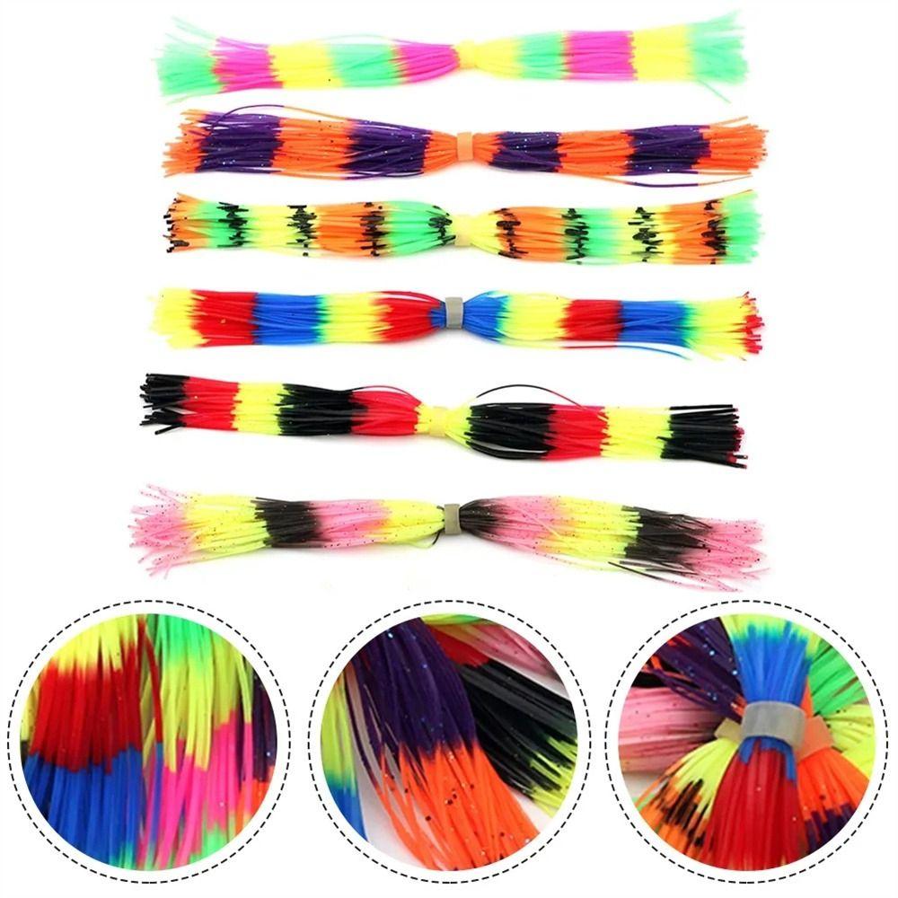 Fly Tying Material Buzzbaits Spinner 50 Strands Jig Squid Skirt Baitfish Silicone Skirts  Jig Lures