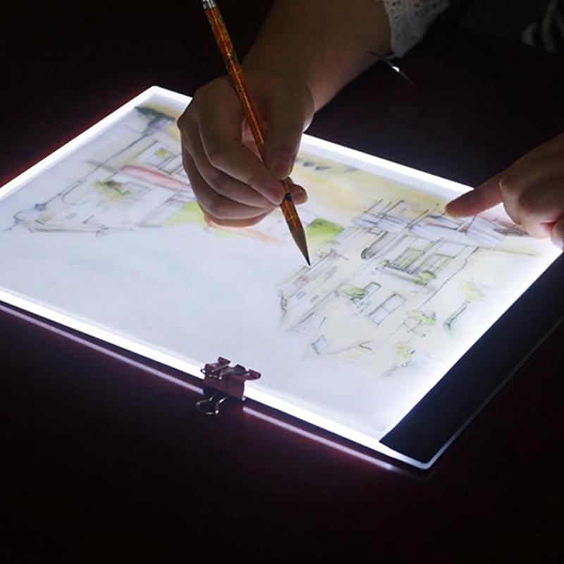 A5 Led Art Трафаретная доска Световой короб Usb Трассировка Стол для рисования Регулируемая подушка