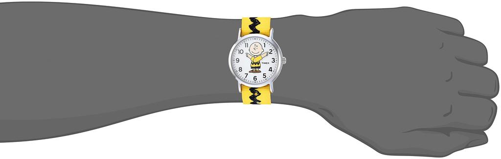 TIMEX X PEANUTS Коллаборация Чарли Браун 38 мм Латунный Корпус Желтый Тканевый Ремешок с Зигзагом Унисекс Часы TW2R41100