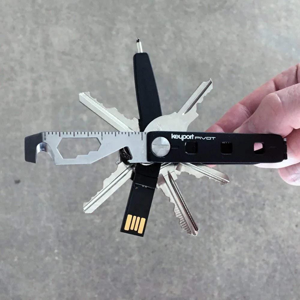 1PC 10 In 1 EDC Pocket Survival Tool Camping Screwdriver Bottle Opener Ruler Key Chain Outdoor Tools for Hiking Fishing