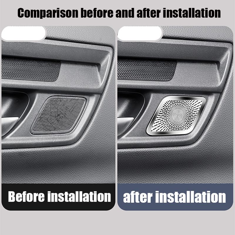 For Honda CR-V CRV RS 6th 2024 2025 Rear door speaker cover made of stainless steel material interior modification part