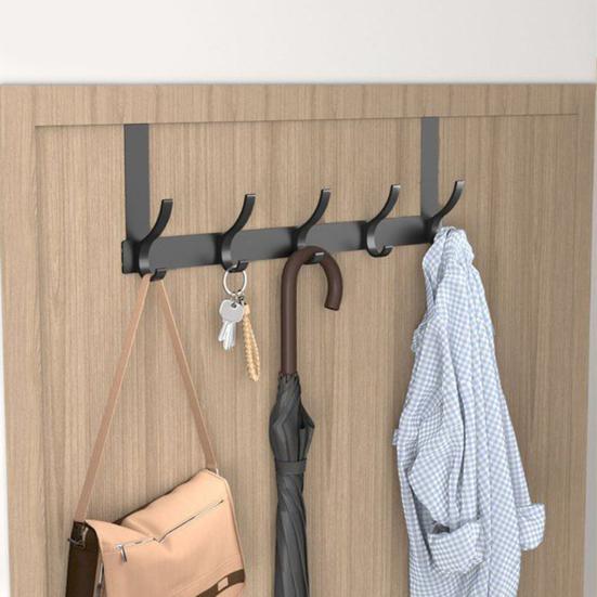 Сверхпрочная вешалка для одежды, крючки, высокая грузоподъемность, простая установка, наддверная