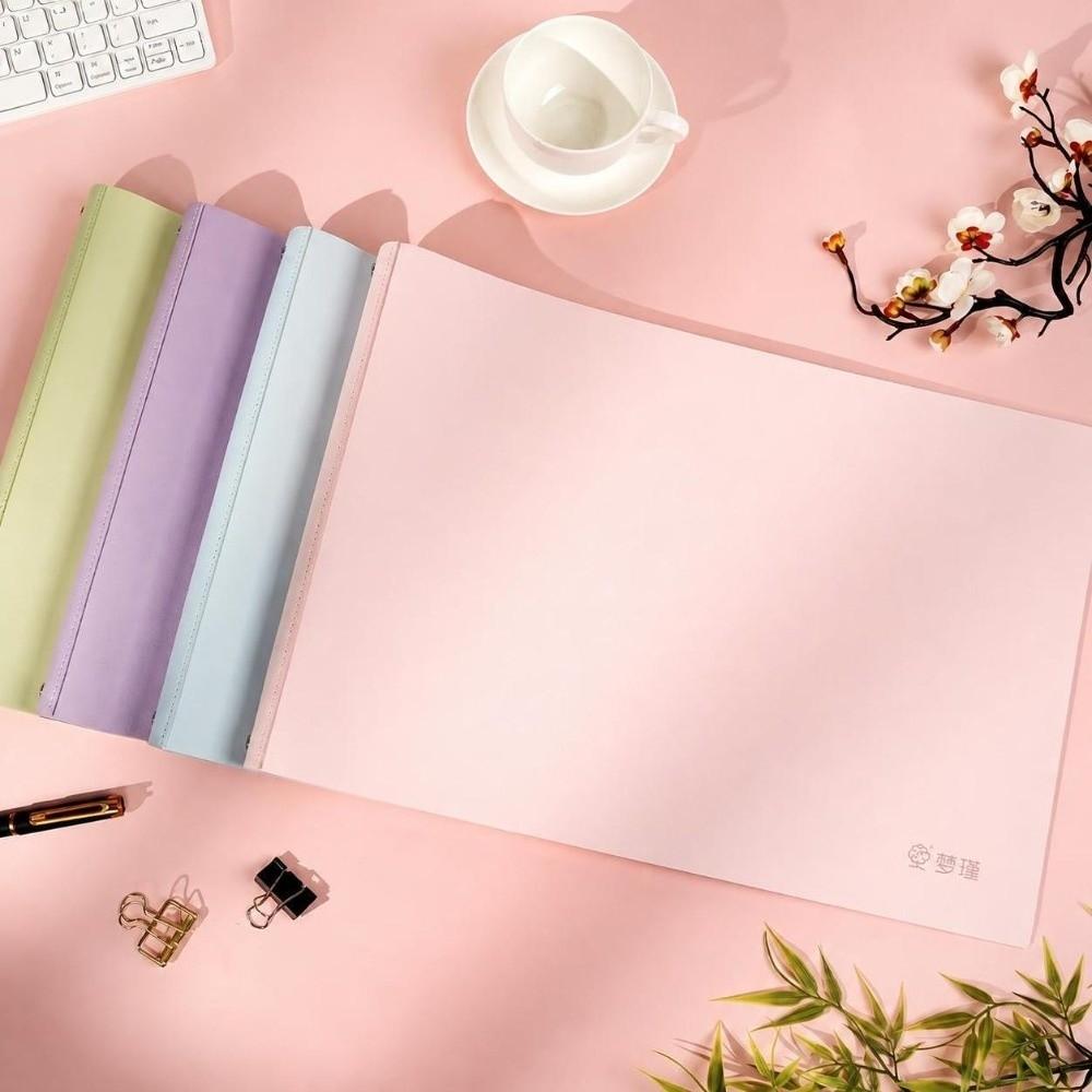 Soft PU Leather Binder Notebook Large Size Loose Leaf Journal Students Notes Book Students