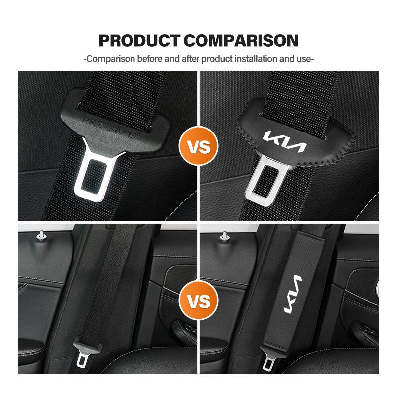 UQQV8 Car Seat Belt Buckle Clip Protector Cover Shoulder Padding Pad For KIA Rio K5 K2 Sportage Ceed Sorento Picanto Stinger Soul