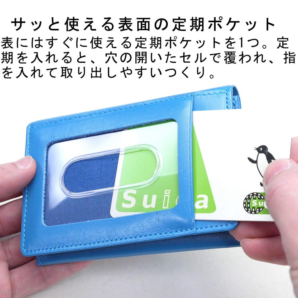 Leather Craftsman Secondary Pass Case Bifold Coin Purse Included Genuine Leather Pass Case PR005 BK Multi-Pocket (Black)