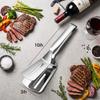 Durable Stainless Steel Steak Clip - Multifunctional Grill Tongs with Spatula, Essential BBQ Tool for Steak & Meat