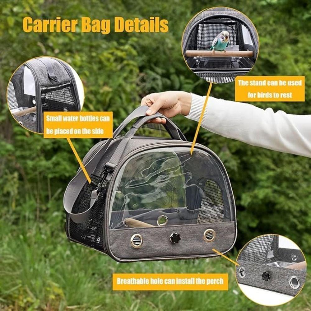 Rabbit Stainless Steel Tray Foldable Pet Bag New Bird Travel Carrier