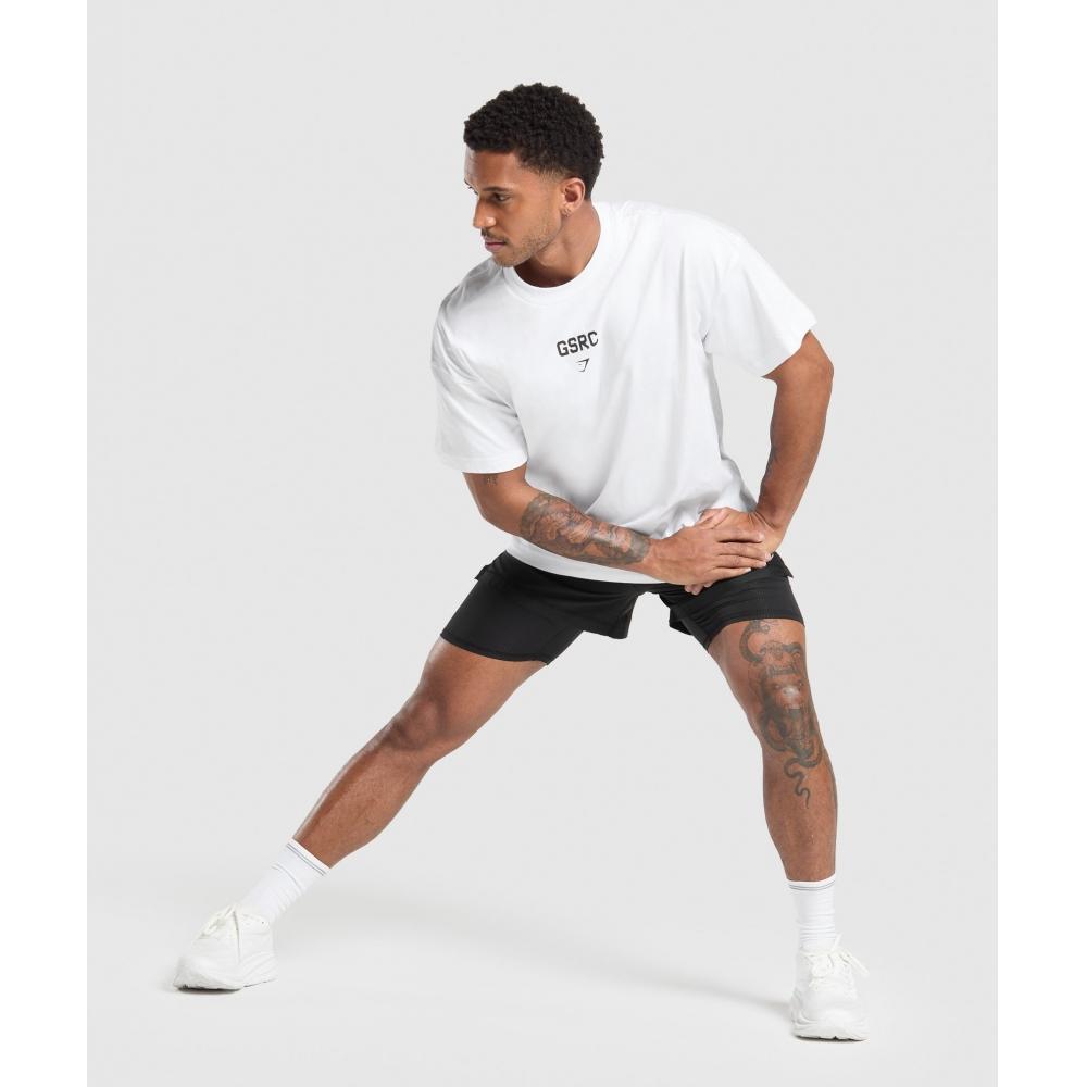 Gymshark Футболка Gsrc белая A2b8c Wb57