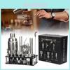 Современный набор шейкеров для коктейлей из нержавеющей стали с 25 предметами барного инвентаря для миксологии