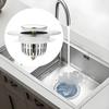 Kitchen Sink Drain Strainer Stopper Push Type Rust Resistant Sturdy Core Sinks Wash Basin