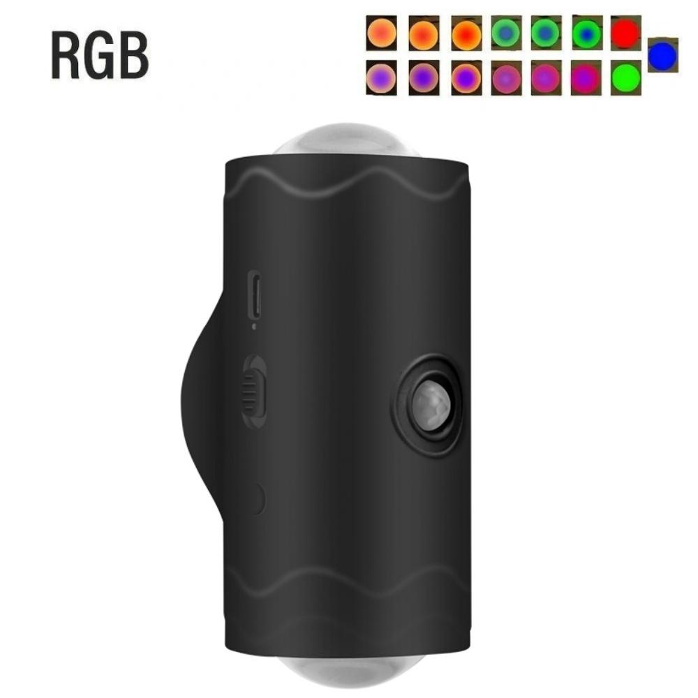 Светодиодные настенные бра с датчиком движения, перезаряжаемые на батарейках, настенные светильники RGB, беспроводные магнитные ночники для прихожей