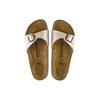 Birkenstock Мягкие удобные плоские универсальные круглый носок дышащие шлепанцы женские сандалии жемчужно-белые 0940153