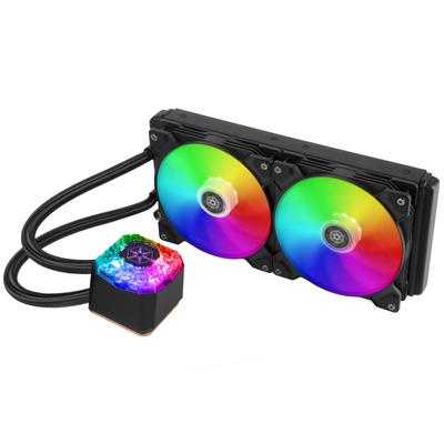 SilverStone Серия IceGem Сокет AMD AM5 AM4 Совместим с Ryzen Threadripper Адресуемый RGB Совместимый 280мм Простой блок водяного охлаждения IceGem 280