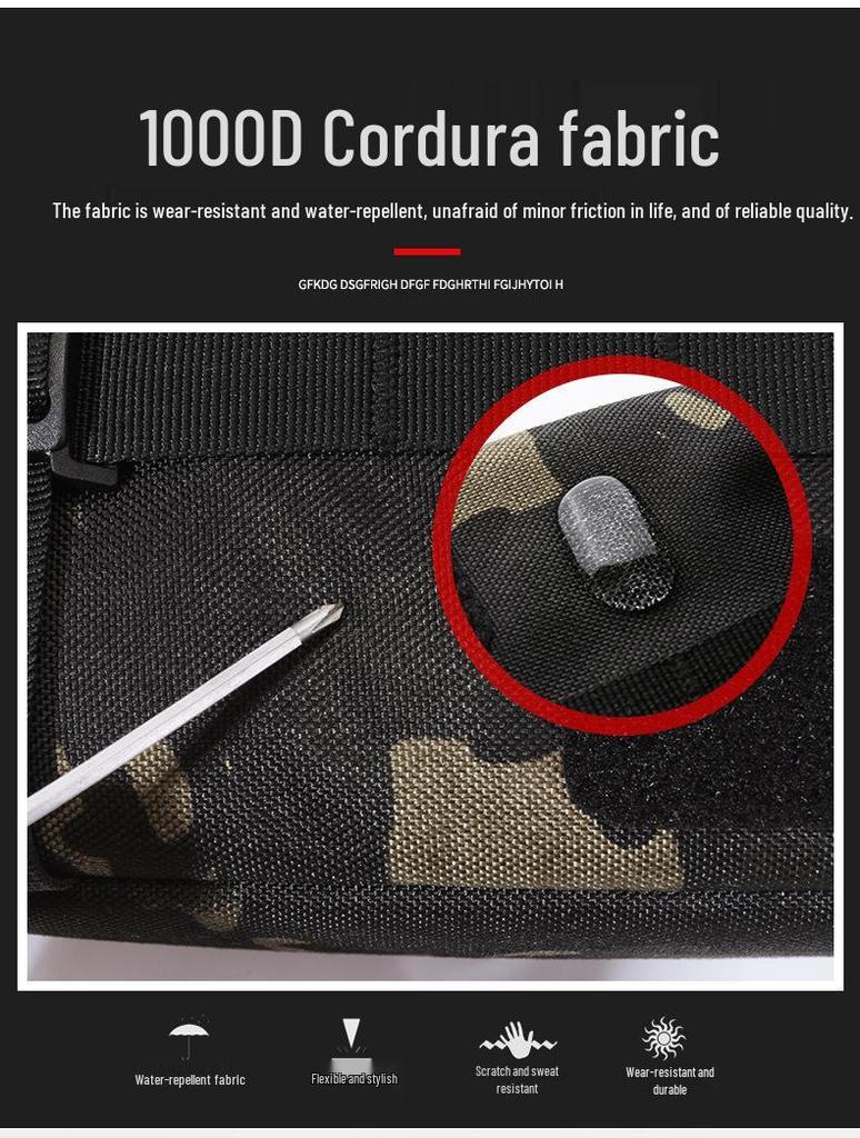 Рыболовная сумка Cross 1000D Cordura - Двуплечевая сумка для приманок с держателем для удилища для активного отдыха и тактических видов спорта