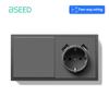 BSEED EU Large Button Wall Switches 1/2Gang 2Way 16A Wall Power Sockets Dual USB Phone Charge Port 5V Gray Home E-Series