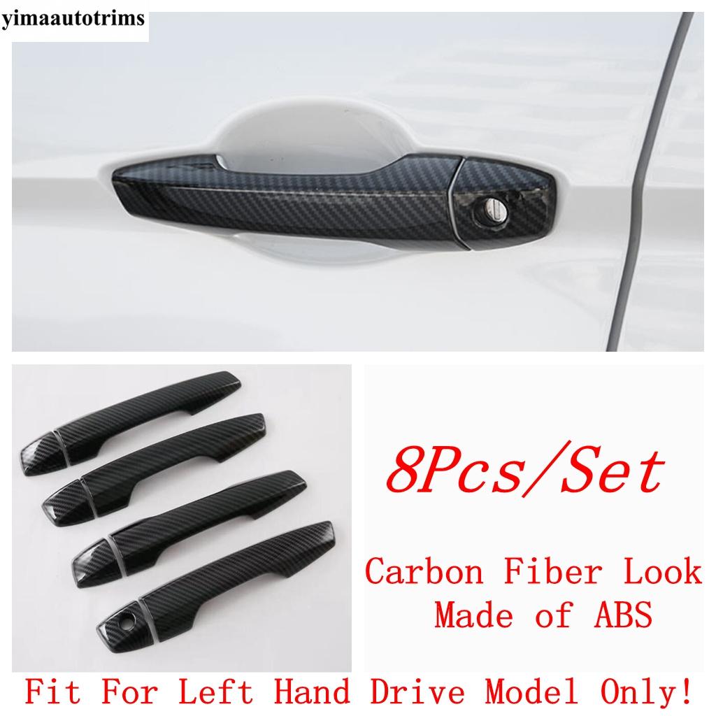 Car Side Door Handle Decoration Protection Cover Trim For Mitsubishi Outlander - 2025 ABS Chrome / Carbon Fiber Accessories