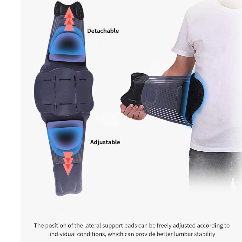 Поясничный поддерживающий пояс для облегчения боли в пояснице, пояс для спины, пояс для талии, пояс для спины с регулируемой системой компрессионных шкивов с затягивающимся шнуром