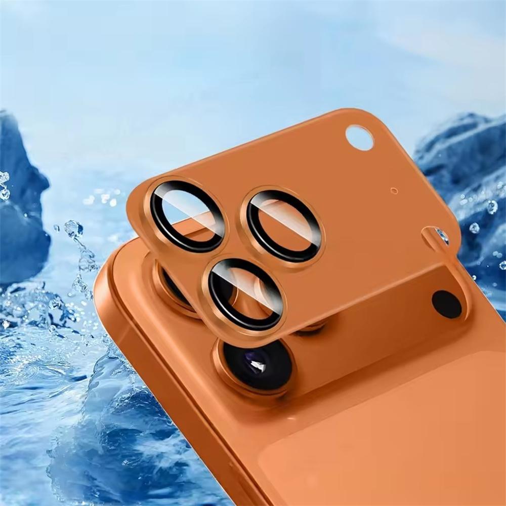 Metal Alloy Camera Lens Protector for iPhone 17 Pro 17 Pro Max 5G, Tempered Glass Lens Cover Ring Cap Anti-Scratch