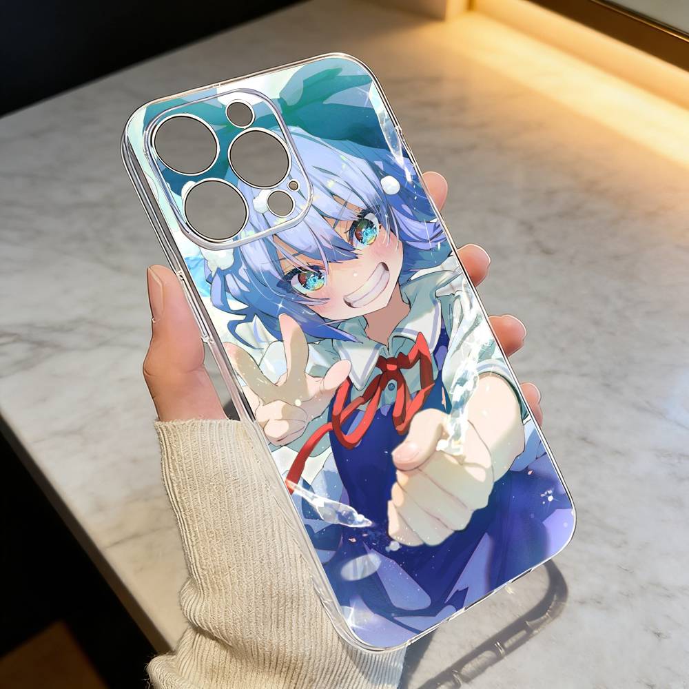 Touhou Project Cirno Phone Case For iPhone 17 16 15 14 13 12 11 Mini Pro Max Plus Transparent Cover