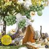 Kit de décoration - Vintage - Ballon Guirlande Arch - 101pcs - Vert Olive - Anniversaire Mariage