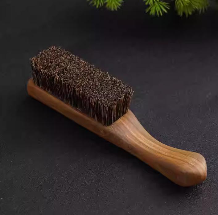 Mini Boar Bristle Brush with Purple Sandalwood and Walnuts