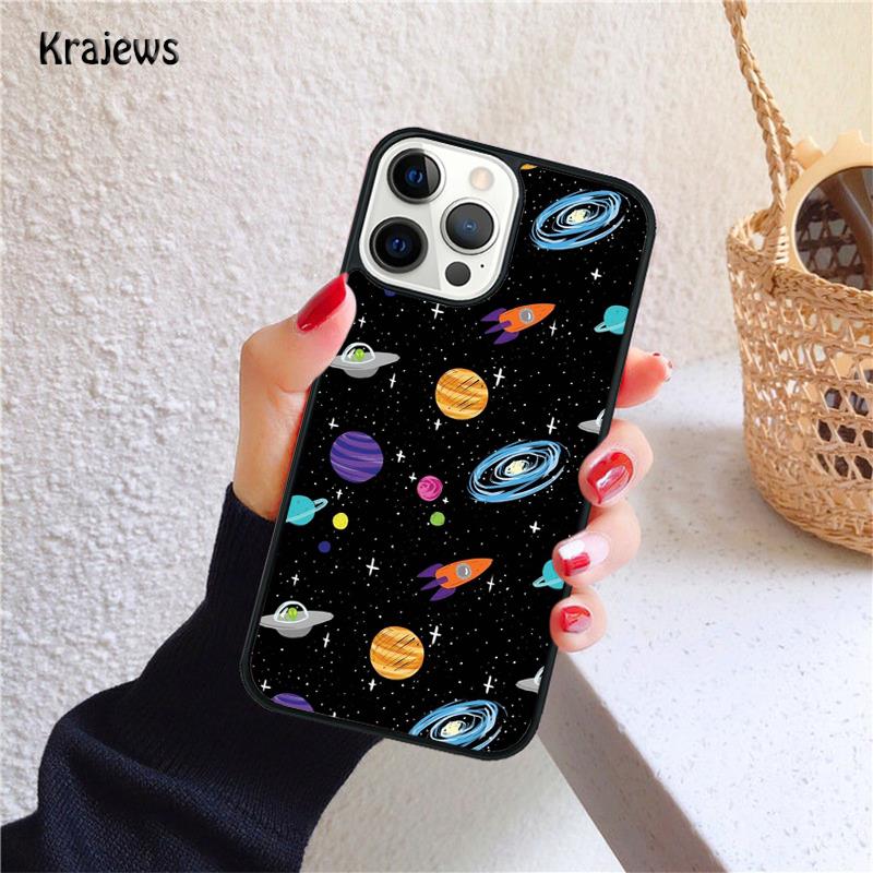 SPACE Soft Phone Case For iPhone 17 Air 16 15 14 Max Plus 11 12 13 Pro Max Phone Cover coque Shell Fundas