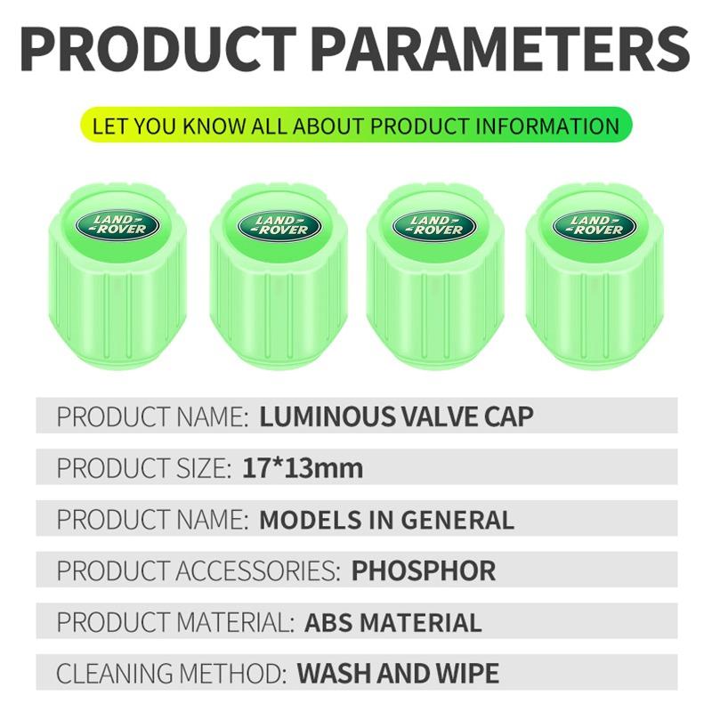 Светящиеся колпачки ниппелей автомобильных шин Флуоресцентные колпачки для шин мотоциклетных колес для Land Rover Discovery Range Rover Evpque Defender Автомобильные очки Rover L322 L405