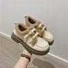 Fashion Women's Plush Small Leather Shoes Autumn Winter Warm Comfortable Anti Slip Flat Bottomed Cotton Shoes Party Casual Shoes 2025