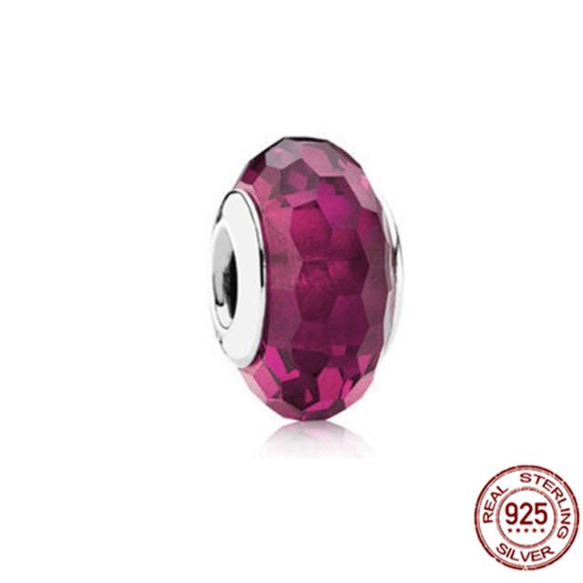 Стерлингового серебра 925 пробы, белый, красный, синий, счастливый четырехлистный клевер, муранское стекло, очаровательные ювелирные изделия, бусины, подходят для милого модного браслета