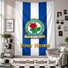 Wall Hanging Tapestry With Custom Name & Text, Blackburn Rovers Football Decorative Tapestry For Bedroom