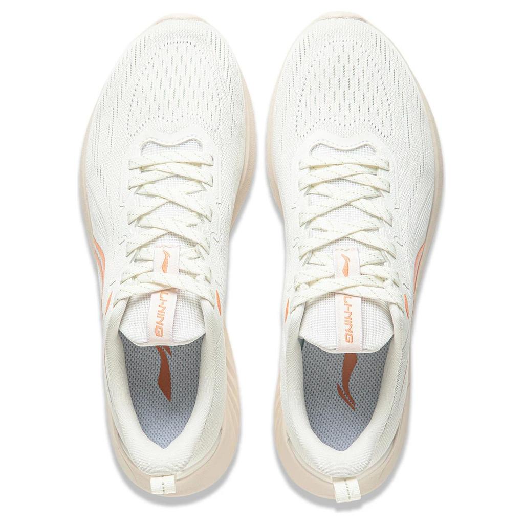 Li-Ning Легкие амортизирующие нескользящие низкие кроссовки женские кроссовки белые оранжевые ARSU016-2