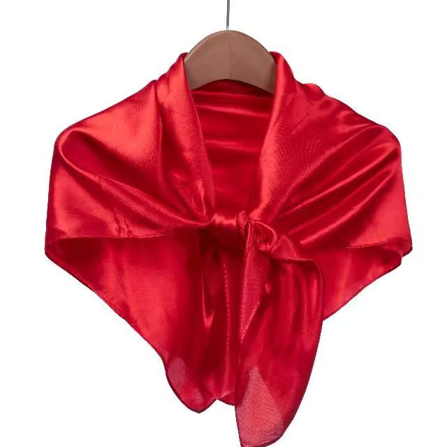 Color Dingcloth 91 * 91cm Square Scarf Women's Simple Fashion Silk Scarf Thin Outer Shawl Decorative Silk Scarf