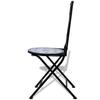 Bistro Chairs Foldable 2 pcs Ceramic Blue and White