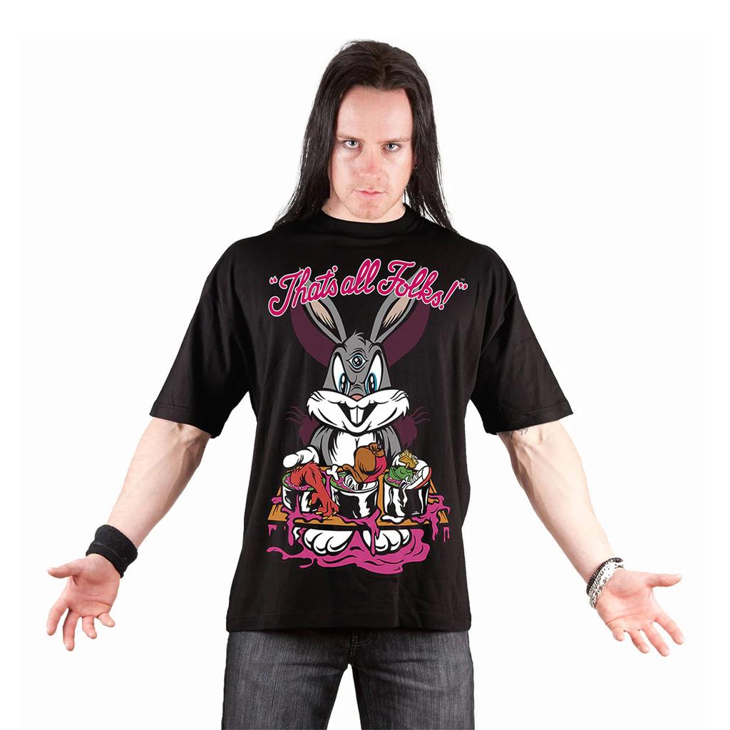 Spiral Direct Unisex Adult Evil Bunny Bugs Bunny Looney Tunes T-Shirt