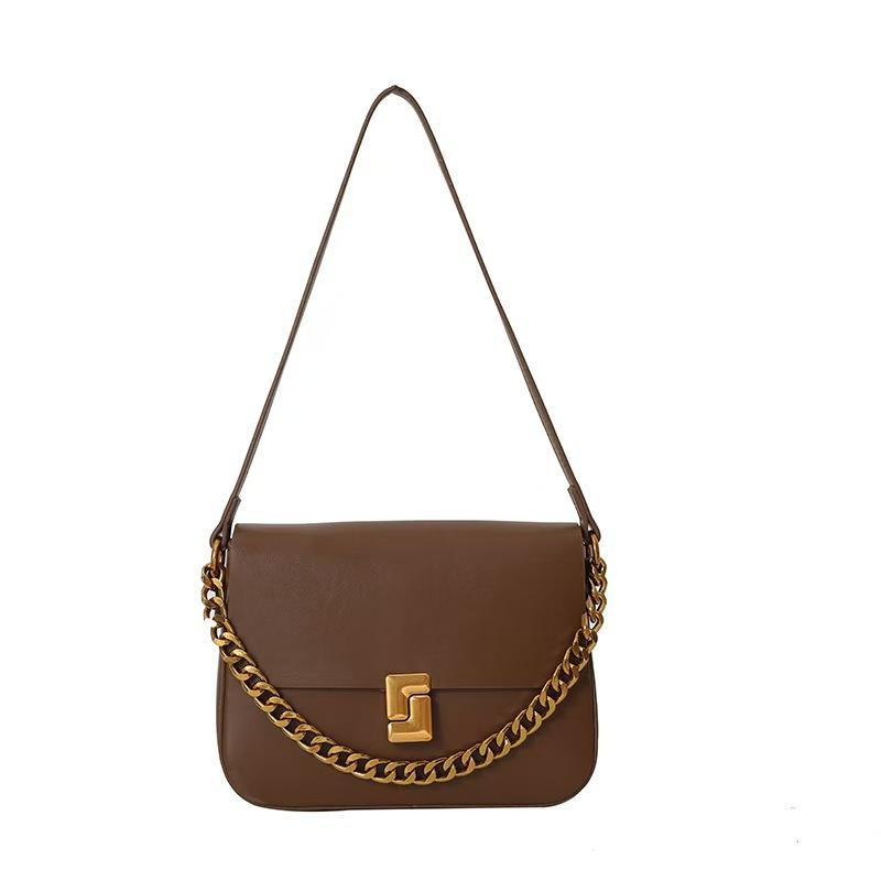 Сумка-тофу с замком-цепочкой премиум-класса, модная и простая сумка-мессенджер на одно плечо, двойной ремень на плечо