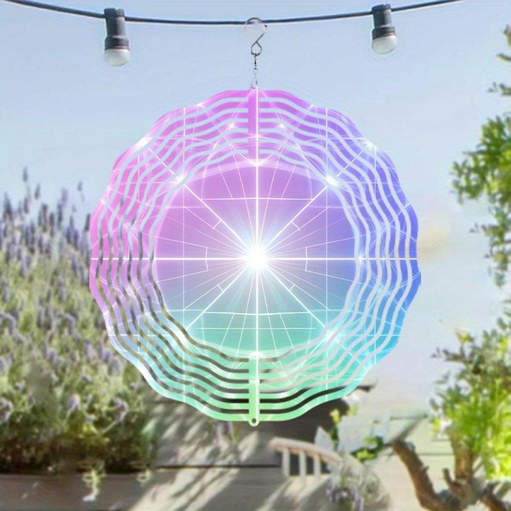 10 Inch Hanging Wind Chime Metal Garden Decor for All Seasons No Electricity Needed Dynamic Art Design 360 Degree Hook for Outdoor Indoor Use