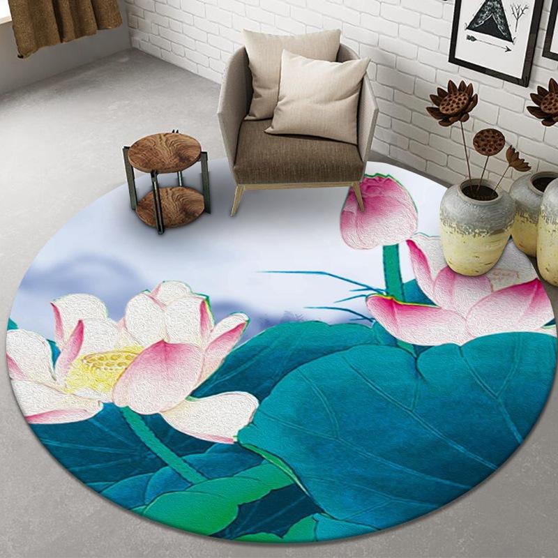 Новый круглый ковер в китайском стиле, легкий, роскошный ковер в китайском стиле у кровати, большой ковер для гостиной, противоскользящий коврик для спальни